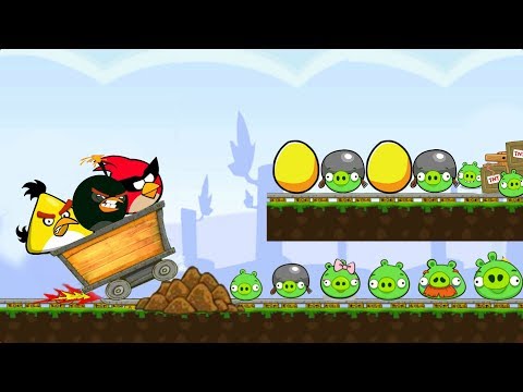 Angry Birds Dangerous Railroad Racing Skill Game Walkthrough Video