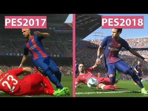 PES | Pro Evolution Soccer 2017 vs. 2018 Screenshots & Trailer Graphics Comparison