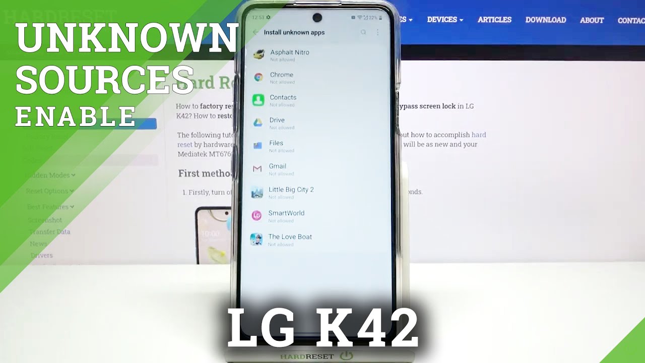 How to Enable Unknown Sources in LG K42 - Allow Installing Apps From Unknown Sources
