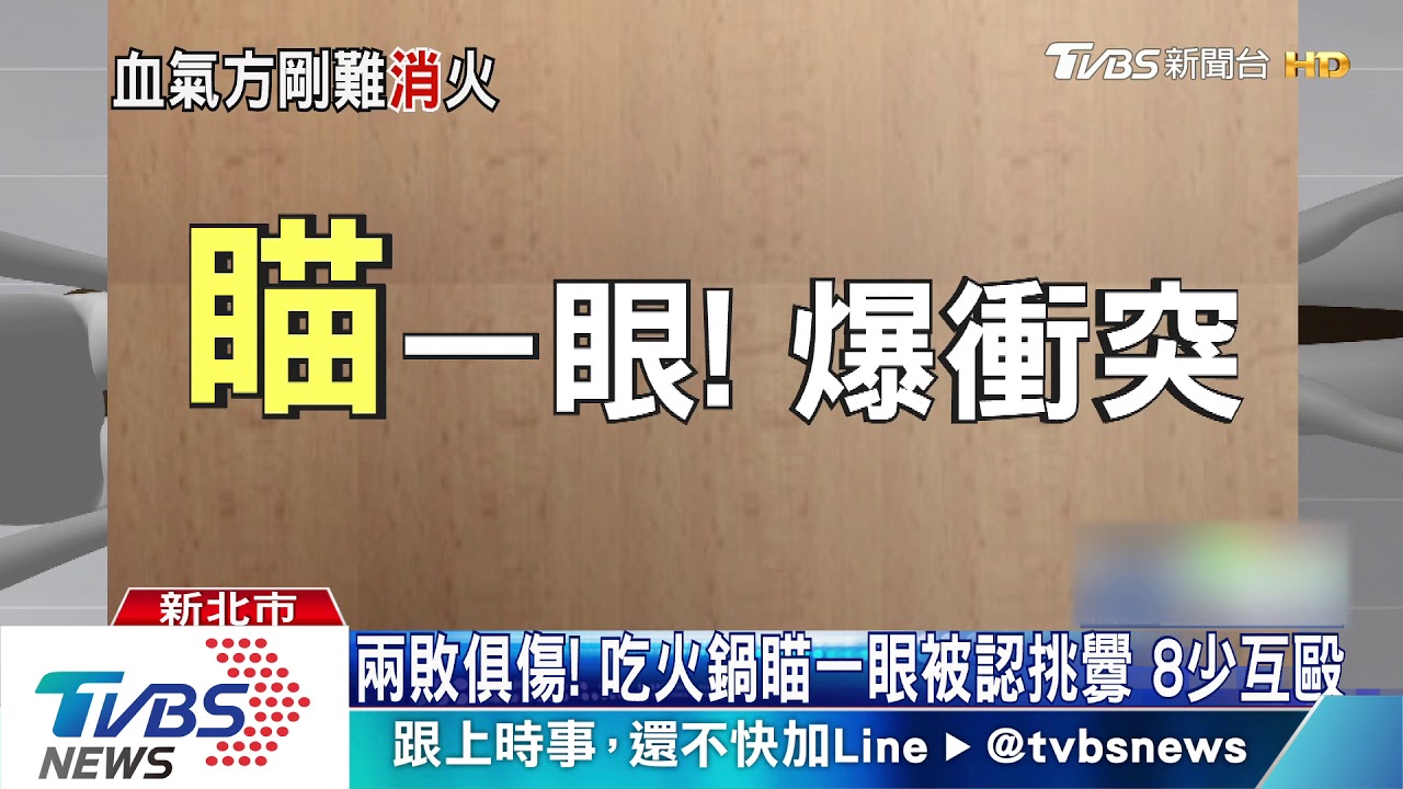 「看什麼看」!8少吃鍋互瞄暴打 快打警全逮