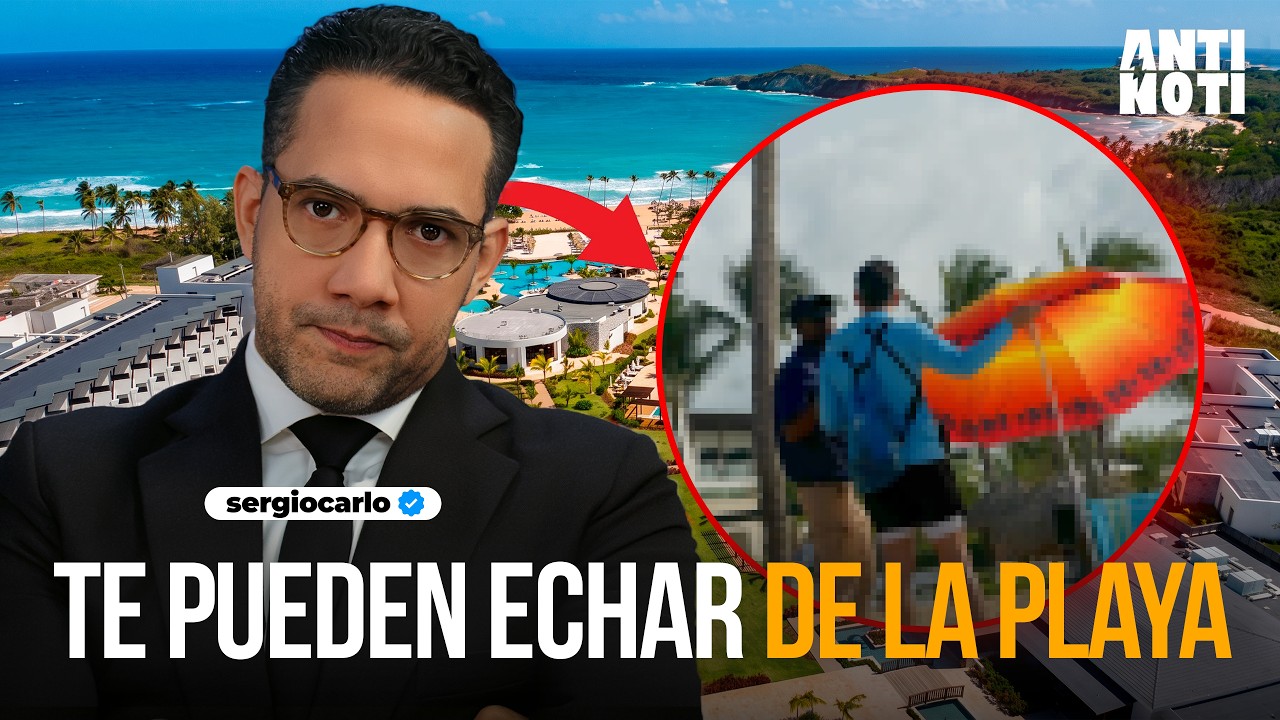 SERGIO CARLO EXPLOTA CONTRA HOTEL Y MINISTERIO DE TURISMO POR PROHIBIRLE USAR SOMBRILLA EN PLAYA 