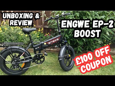 Engwe EP-2 Boost Folding E-Bike - Unboxing & Review - £100 Off Coupon