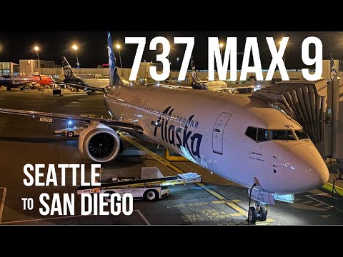 Alaska Airlines 737 MAX 9 | INAUGURAL FLIGHT! | SEA - SAN | Economy