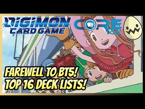 Digimon Card Game CoreTCG Webcam Regional! Farewell to BT5: Top 16 Deck lists!