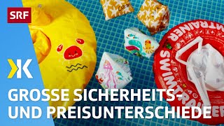 Schwimmhilfen für Kinder im Test: Vier Produkte fallen durch | 2024 | Kassensturz | SRF