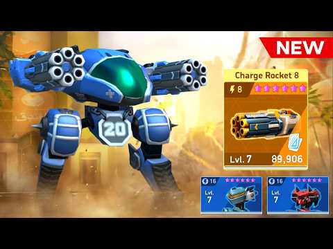 New Weapon CHARGE ROCKET 8 with Lancer, Tengu, Shadow - Mech Arena