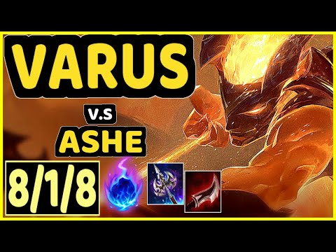 KOBBE (VARUS) vs ASHE - 8/1/8 KDA BOTTOM ADC CHALLENGER GAMEPLAY - EUW