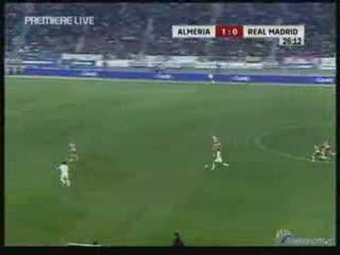 Almeria vs. Real Madrid; only yellow card