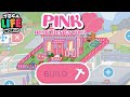 16 MINUTES TOCA BUILDS | TOCA LIFE WORLD PINK HOME DESIGN IDEA IN THE FREE HOUSE 🏠💕 FREE TO COPY🤍🌸
