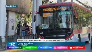Las 10 micros eléctricas de Rancagua que llegaron para modernizar el transporte público