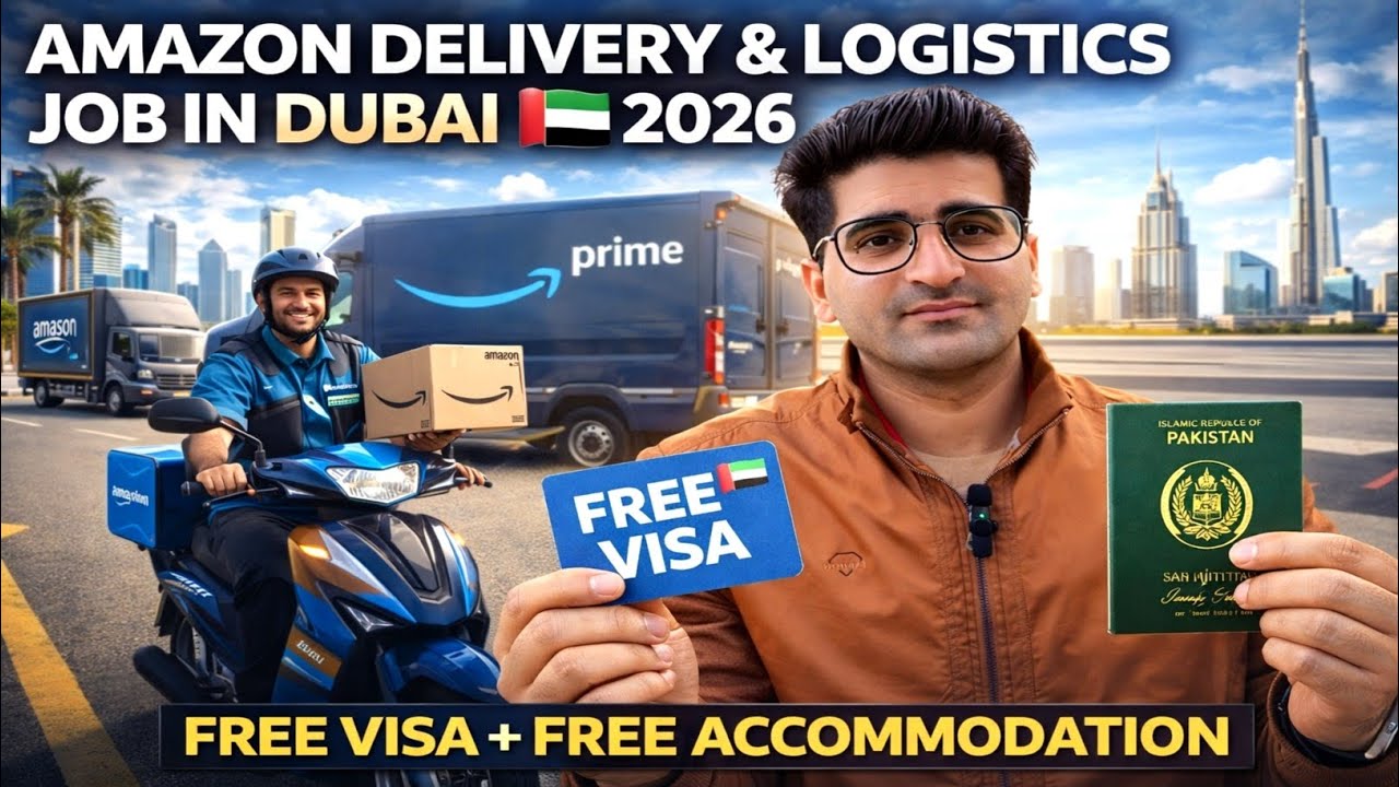 Dubai Amazon Jobs 2026 🇦🇪 | Free Visa + Free Room | Delivery Boy Jobs UAE