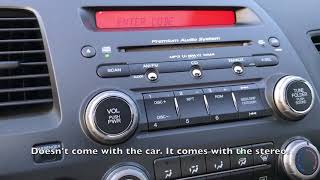 How to Enter Code for 06-11 Civic Audio Factory Stereo System