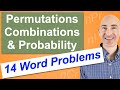 Permutations Combinations Probability 14 Word Problems