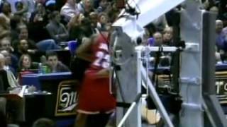 LeBron James great post move and circus shot vs.Milwaukee Bucks 2005
