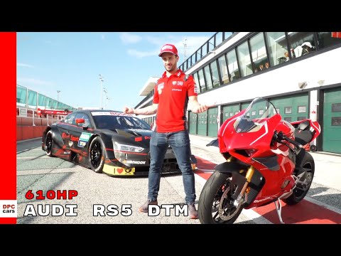 Ducati Motorcycle Racer Drives Audi RS5 DTM Racecar