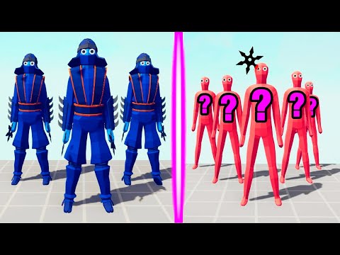 SAMURAI TEAM vs RANDOM REAM | TABS - Totally Accurate Battle Simulator