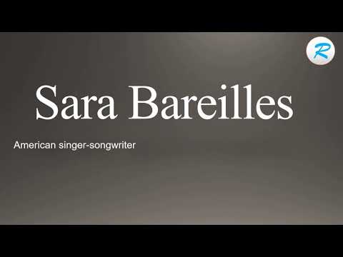 How to pronounce Sara Bareilles