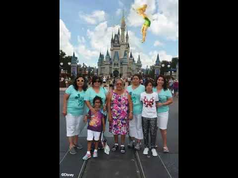 Xisselle with the family at Disney World and Tinkerbell.....