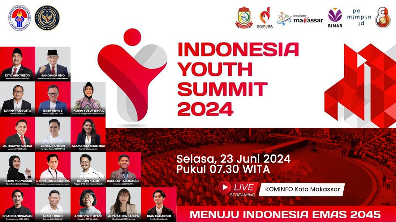 INDONESIA YOUTH SUMMIT (IYS), MAKASSAR INTERNASIONAL EIGHT FESTIVAL & FORUM 2024 F8