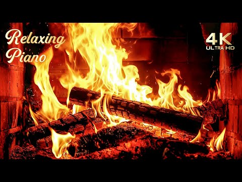 🔥 Relaxing Piano Music and Cozy Fireplace 24/7 - Warm and Cozy Study Music Ambience