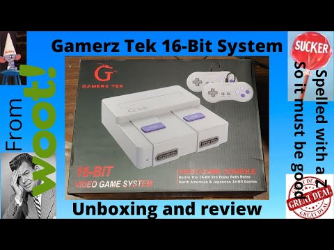 Gamerz Tek 16-Bit System from Woot!  Unboxing and review.