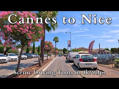 🚘 Scenic Drive from Cannes to Nice 🇫🇷 Driving Tour in France [4k 60fps]