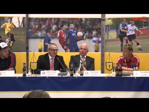 FSA-Pokal 2015, Finale: VFL Halle 96 - Hallescher FC | Pressekonferenz nach dem Spiel
