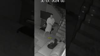 It chased him up the stairs 💀.. #creepy