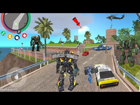 Rope Hero: Vice Town (Transformer Fight Car Robot on Home) Stranger Machine - Android Gameplay HD