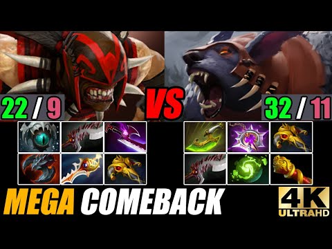 Amazing Hard Carry Battle Bloodseeker VS Ursa - Epic Mega Creeps Comeback Dota 2 Pro Rank Gameplay
