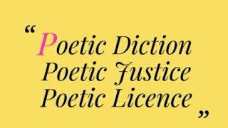 POETIC DICTION, POETIC JUSTICE, POETIC LICENCE for B.A./B.Ed, M.A./M.Ed || Bamdev Poudyal ||