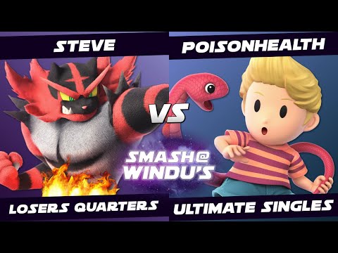 Smash @ Windu's 210 - Steve (Incineroar, Duck Hunt) vs PoisonHealth (Lucas) - Losers Quarters