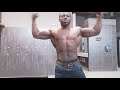 Muscle God flexing and pec bouncing