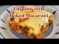 Filipino-style Baked Macaroni with Cheese Topping
