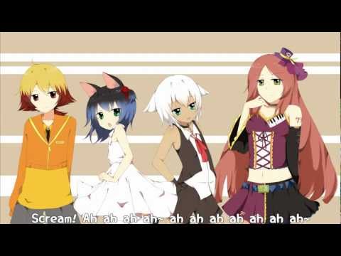 【UTAU合唱4人】 ２NE1　Scream 【Bou・Yami・Ham・Ritsu】