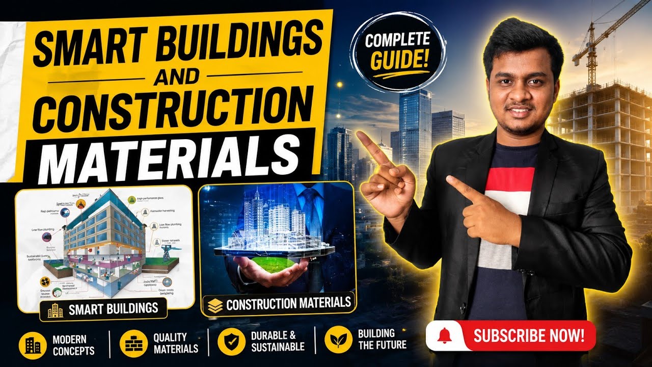 Smart Buildings and Construction materials|| #smartbuilding #constructionmaterials #civilengineering