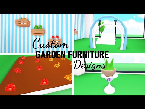 9 Custom GARDEN FURNITURE Design Ideas & Building Hacks (Roblox Adopt me) plants | Its SugarCoffee Video