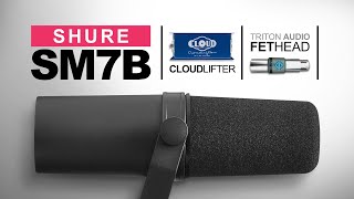 Shure SM7B Dynamic Mic Test Review, w/ CloudLifter vs FetHead, Windscreen vs No Windscreen vs A7WS