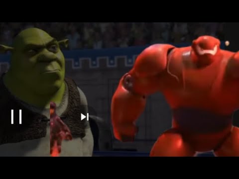 shrek vs baymax full fight