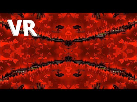 VR Red Relaxation - 4k 60fps 360°AI generated art for mobile devices or virtual reality headsets