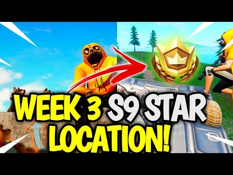 Season 9 Week 3 Secret Star Location! Fortnite SEASON 9 Week 3 Star LOCATION!