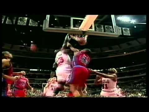Michael Jordan 53 pts,11 reb,6 stl, season 95/96 bulls vs pistons