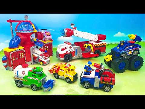 Paw Patrol Marshall transform into Fire Rescue Truck. Chase on police Monster Car | Nickelodeon