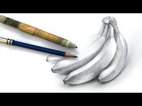 How to Draw a Bunch of Bananas with Pencil
