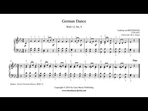 Beethoven : German Dance in E flat Major, WoO 13, No. 9