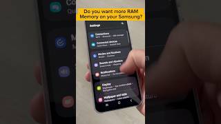 Extending RAM Memory on Samsung Galaxy A Series 2023 #techtips #techtutorial  #galaxya34 #shorts