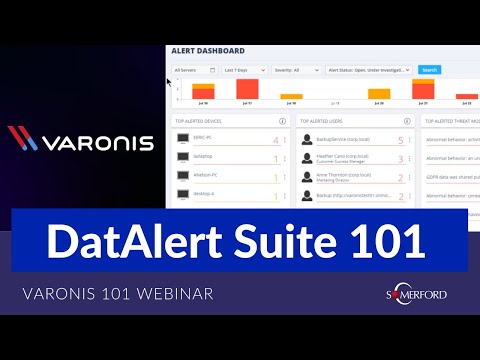 Varonis DatAlert: Monitor, Detect, and Alert for Better Data Security (Demo) |  Varonis 101 Webinar