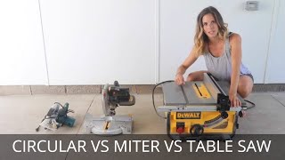 Table Saw vs Miter Saw vs Circular Saw Basics | How to Choos