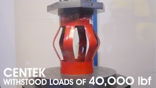Centek Competitor testing - Axial compression test 7 x 8 1/2" centralizers
