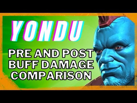 Just Not Enough! Yondu's Pre And Post Buff Damage Comparison With And Without Synergies!